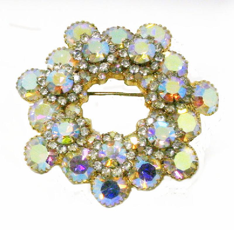 Front view of AB Chatons Only Brooch