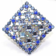 Blue Square Pin Pendant