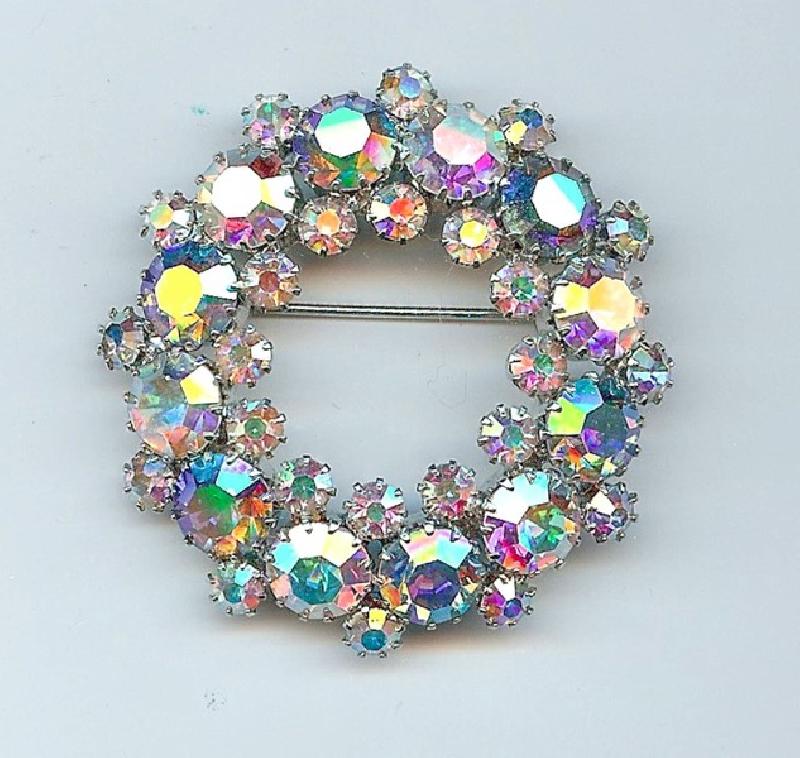 Front view of AB Chatons Only Brooch