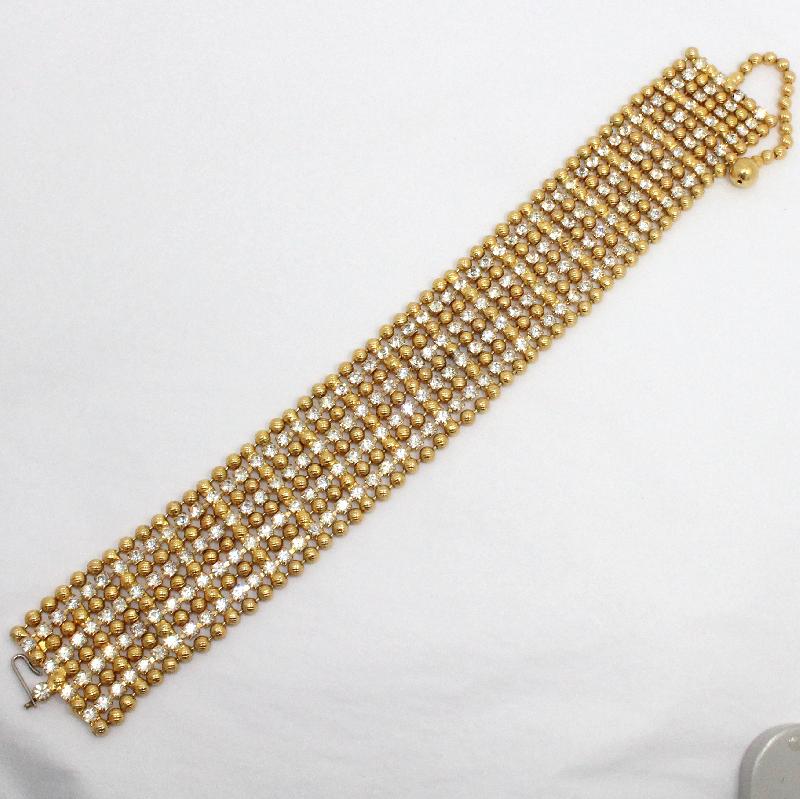 Front view of Clear Chatons Only Necklace