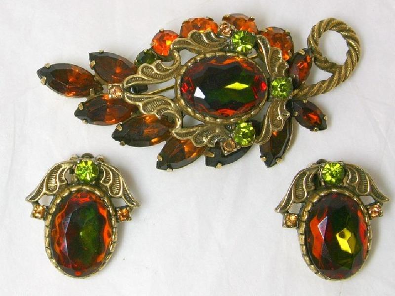 Front view of Fall Oval Multi-Color/Shaded Earrings Clip
