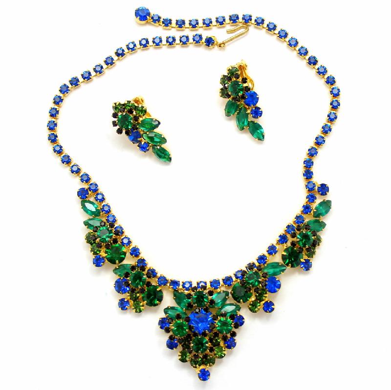 Front view of Multiple Colors Navettes Earrings Clip