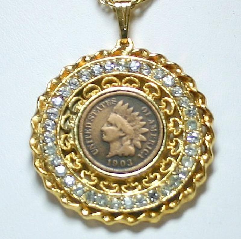 Front view of Clear Chatons Only Pendant