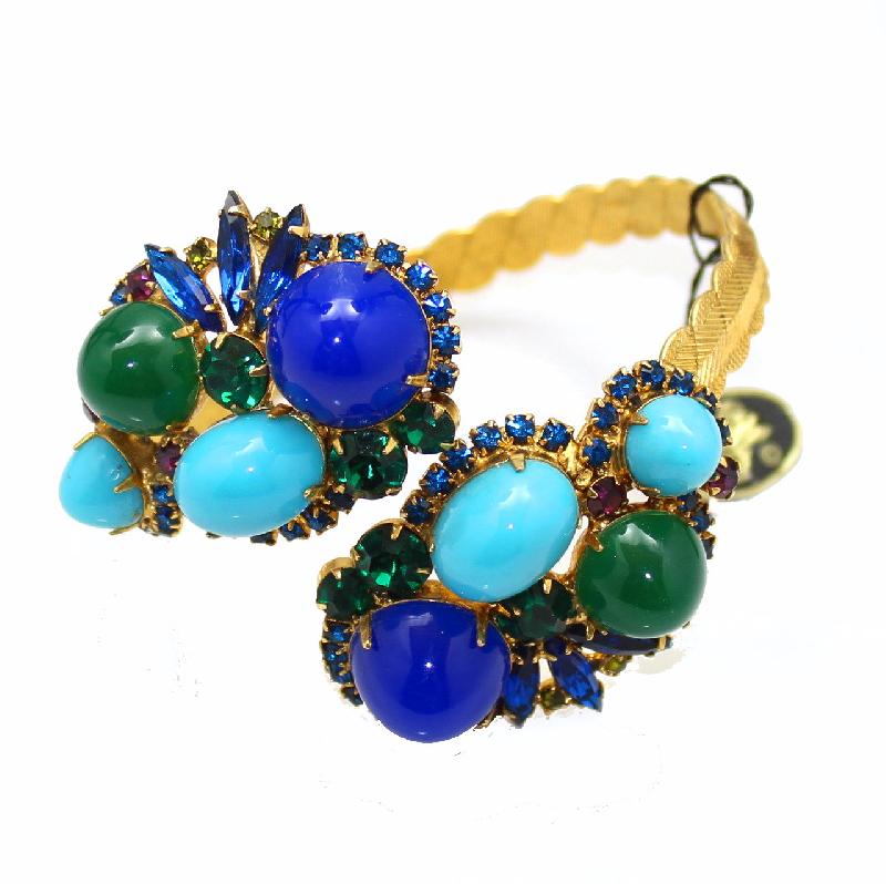 Front view of Blue Cabochons Other