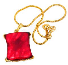 Pink Plastic Pendant