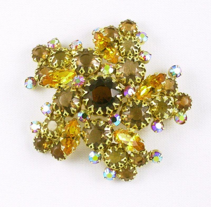 Front view of Topaz Chatons Only Brooch