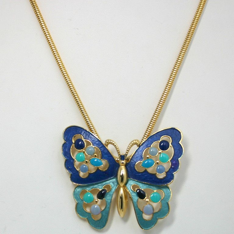 Front view of Blue Pin Pendant