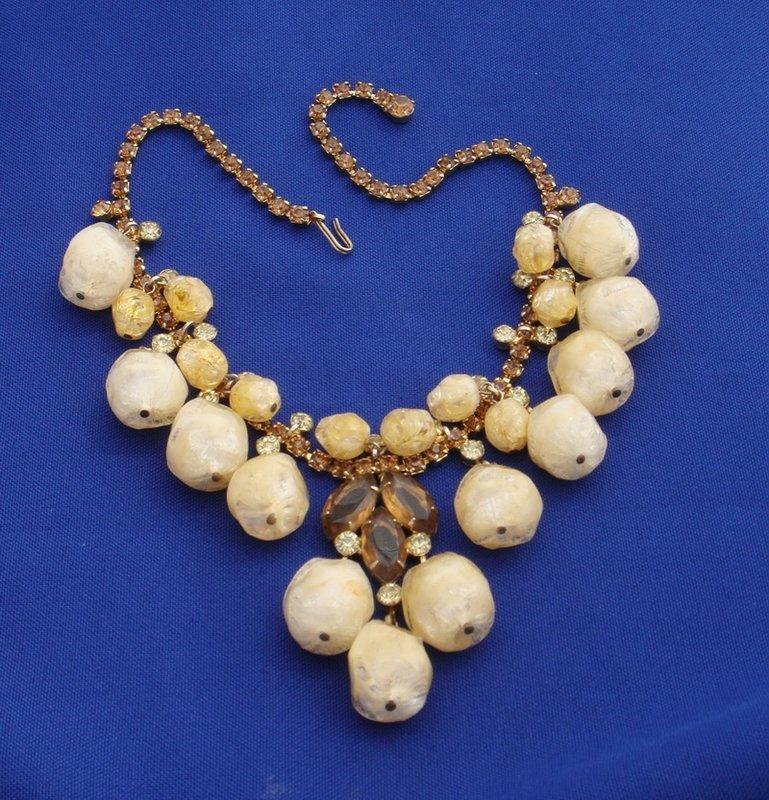 Front view of Topaz Navettes Necklace