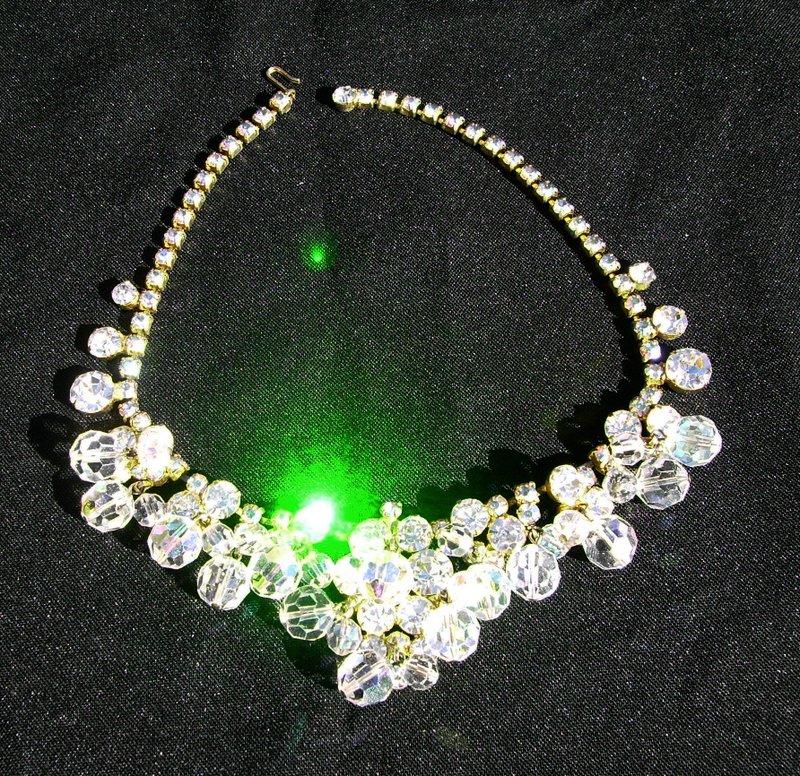 Front view of Clear Chatons Only Necklace