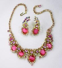 Pink Pear Givre Necklace
