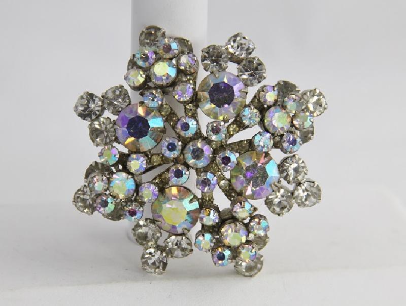 Front view of AB Chatons Only Brooch