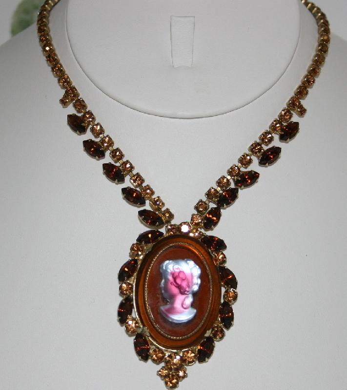 Front view of Topaz Navettes Necklace