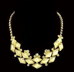 Yellow Diamond Frosted Necklace