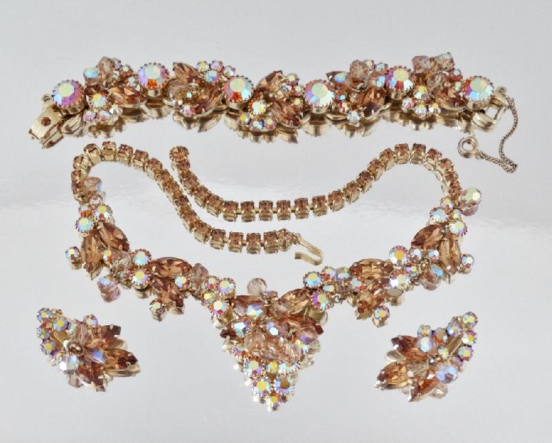 Front view of Topaz Navettes Necklace
