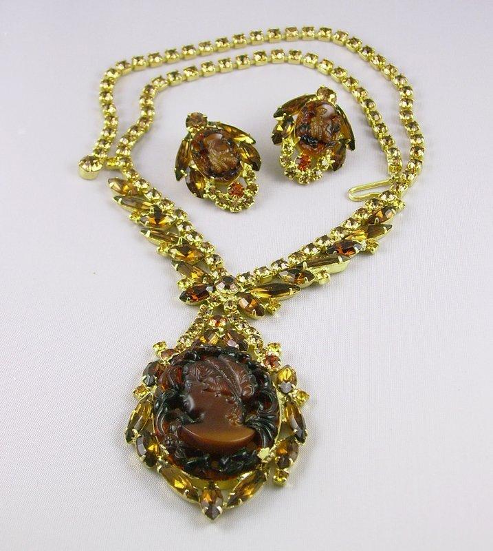 Front view of Topaz Navettes Necklace