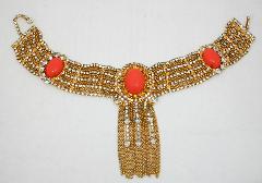 Orange Cabochons Necklace