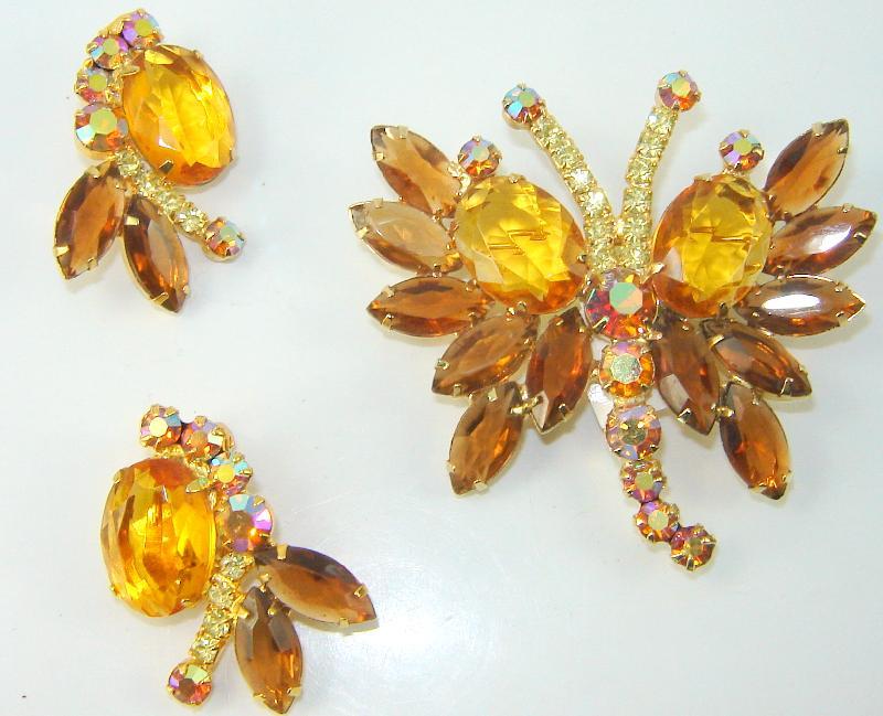 Front view of Topaz Oval Brooch