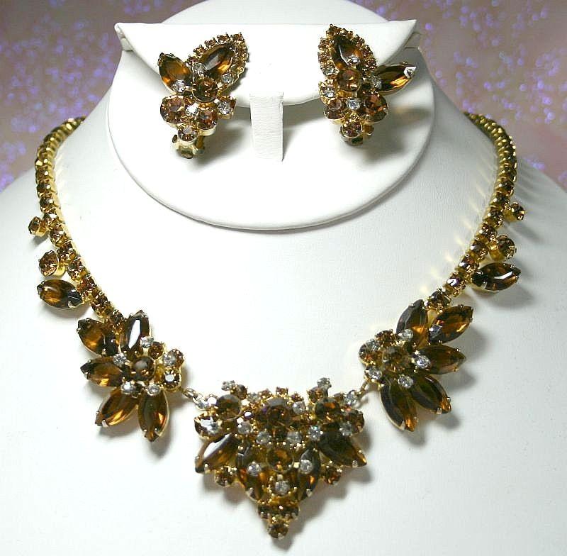 Front view of Topaz Navettes Necklace