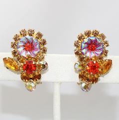 Topaz Pillowcase Molded/Cut Earrings Clip
