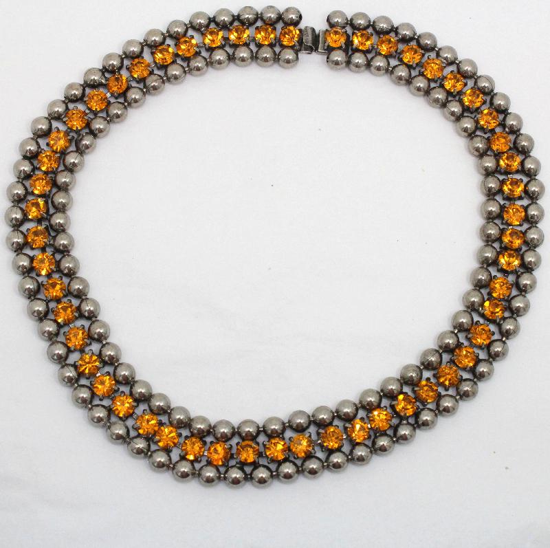 Front view of Topaz Chatons Only Necklace