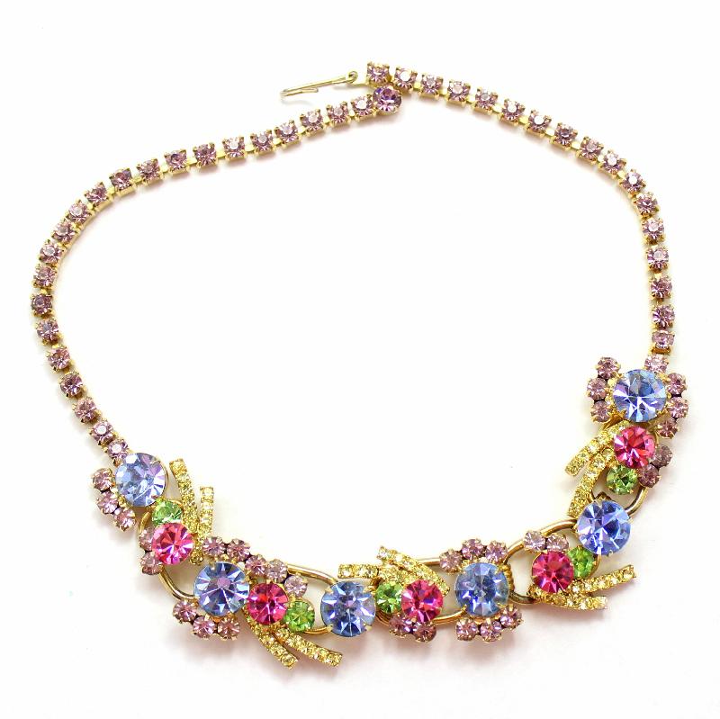 Front view of Pastel Chatons Only Necklace