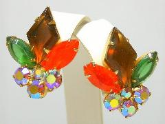 Multiple Colors Diamond Earrings Clip