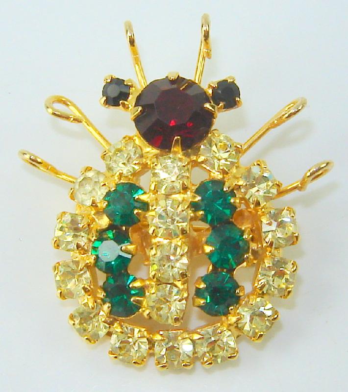 Front view of Multiple Colors Chatons Only Brooch
