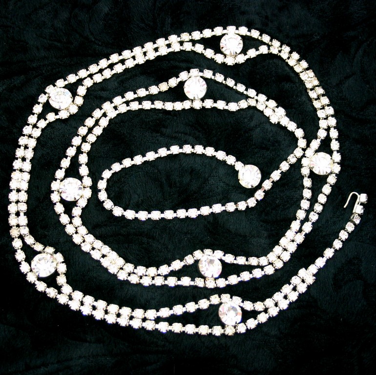 Front view of Clear Chatons Only Belt