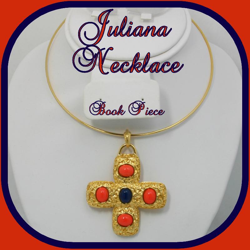 Front view of Orange Cabochons Plastic Pendant