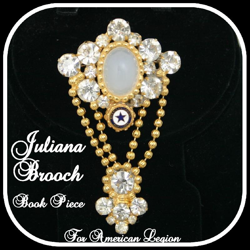Front view of Clear Cabochons Plastic Brooch
