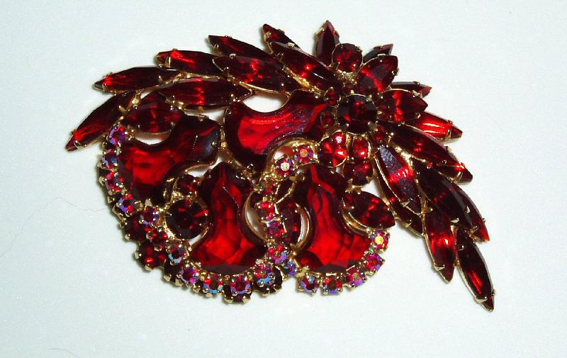 Front view of Red Anchor Brooch