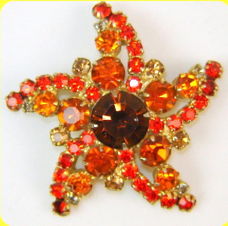 Front view of Topaz Chatons Only Brooch