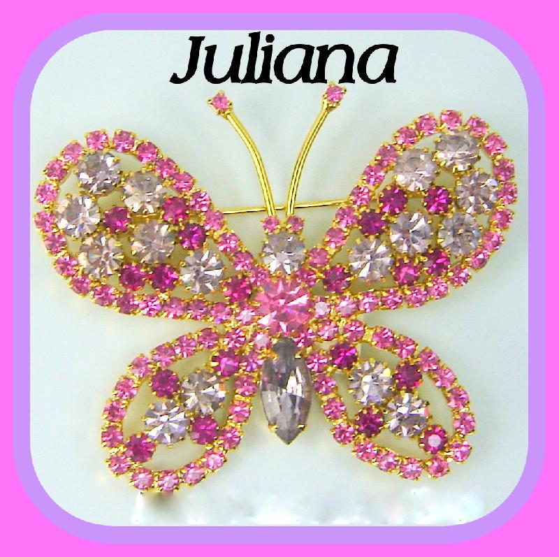 Front view of Pink Navettes Brooch