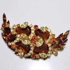 Topaz Anchor Brooch