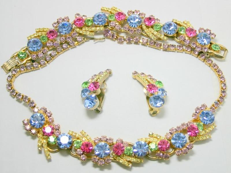 Front view of Pastel Chatons Only Bracelet 5 Link