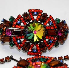 Orange Baguettes Rivoli/Margarita Bracelet Clamper