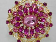 Pink Navettes Belt Buckle