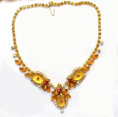 Yellow Pillowcase Molded/Cut Necklace