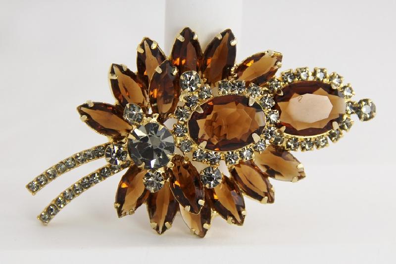 Front view of Topaz Oval Brooch