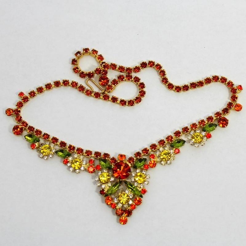 Front view of Fall Navettes Necklace