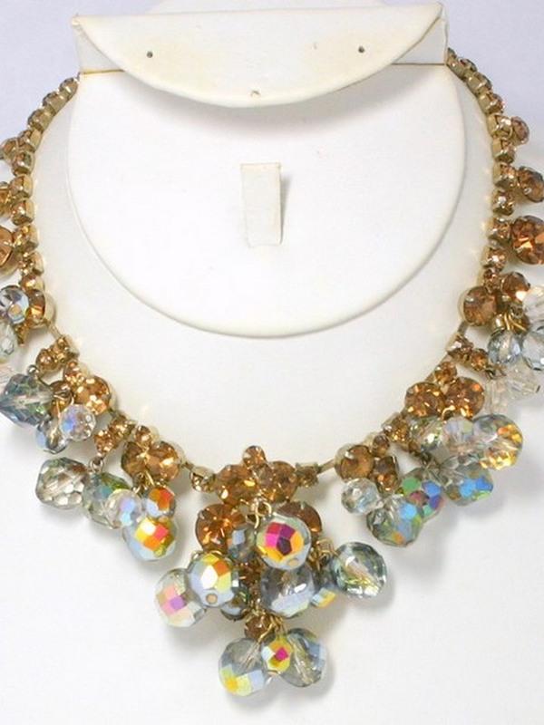 Front view of Topaz Chatons Only Necklace