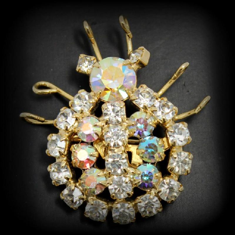 Front view of Clear Chatons Only Brooch