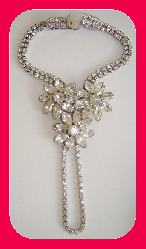 Front view of Clear Navettes Bracelet Slave
