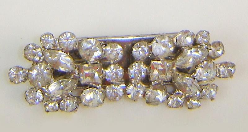 Front view of Clear Square Dress Clip