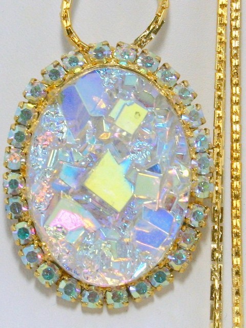Front view of AB Cabochons Molded/Cut Pin Pendant
