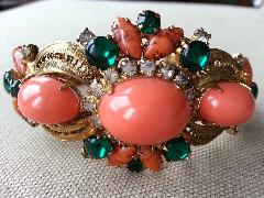 Orange Cabochons Plastic Bracelet Clamper