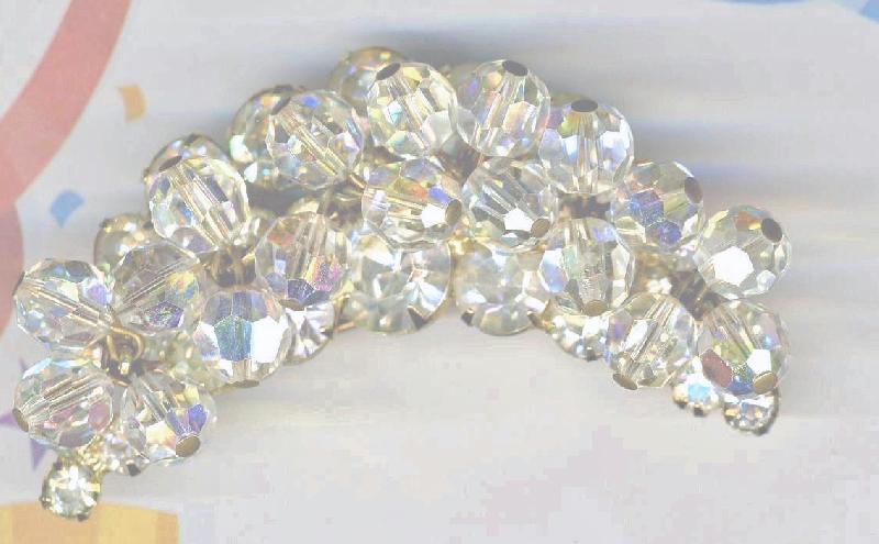 Front view of Clear Chatons Only Brooch