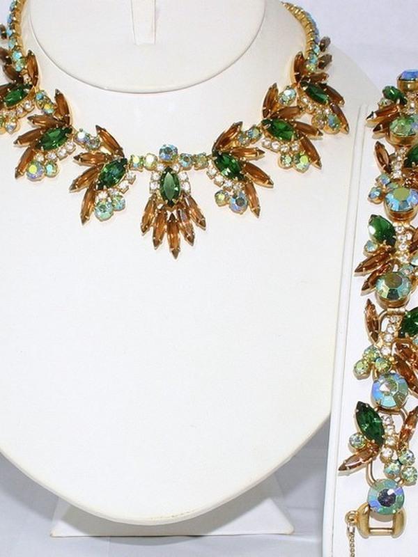 Front view of Fall Navettes Necklace