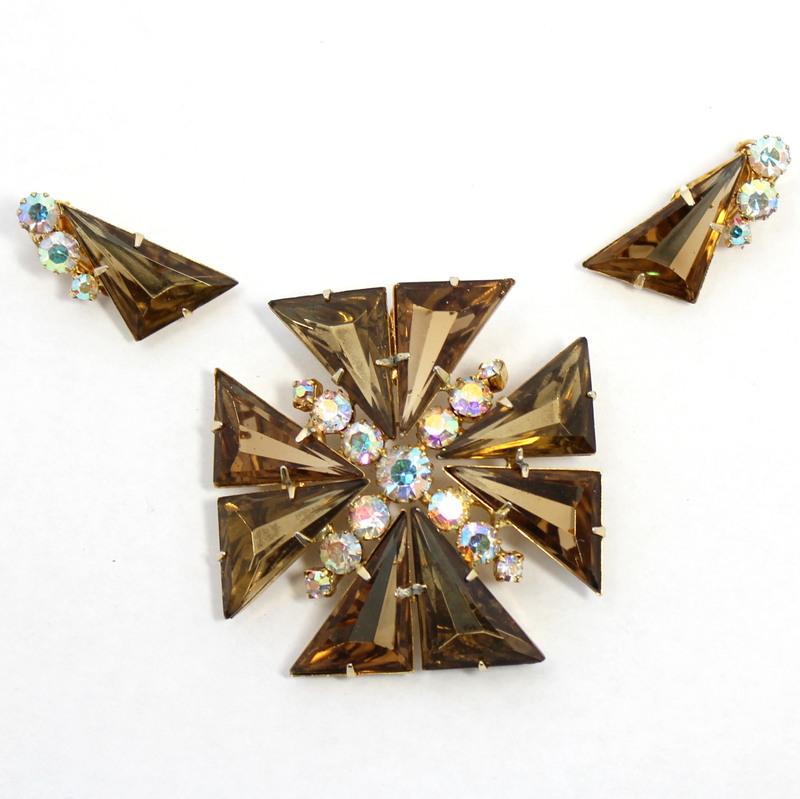 Front view of Topaz Triangle Pin Pendant