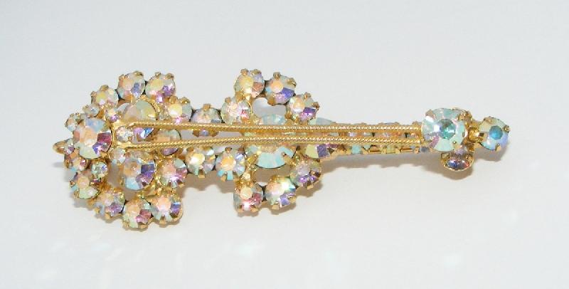 Front view of AB Chatons Only Brooch